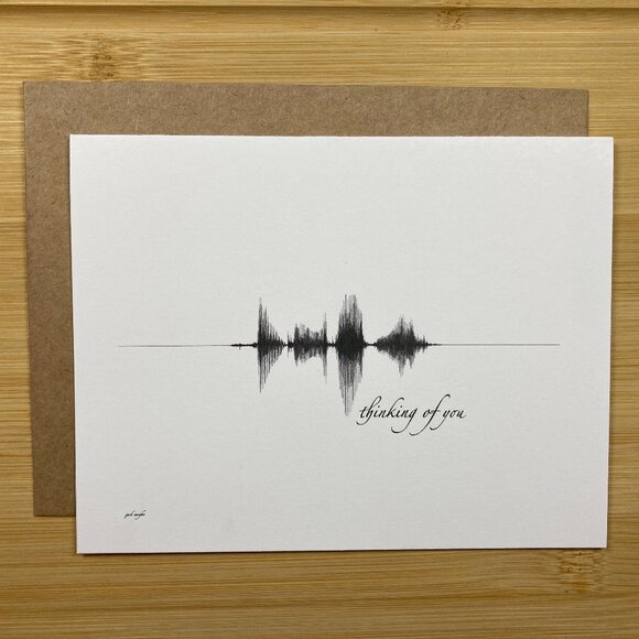 Thinking Of You Soundwave Greeting Cards (10 Pack with Envelopes) - Picture 2 of 6